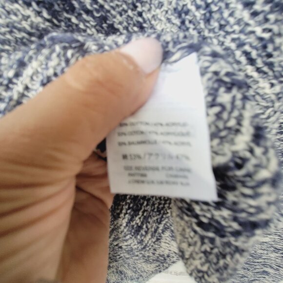 J.Crew Collection Sz L Womens Marbled Chunky Knit Casual Crew Neck Sweater Blue - Picture 6 of 7